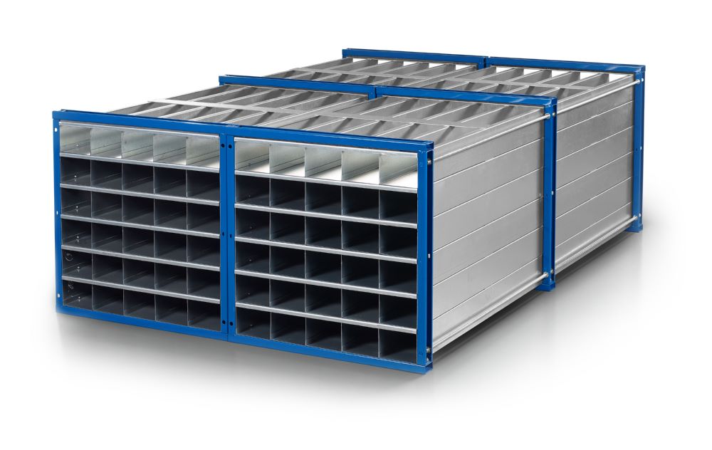 Produktbild RR Wabenregal Typ RWR 81/3 9 x 9 Fächer 1000 x 3000 mm