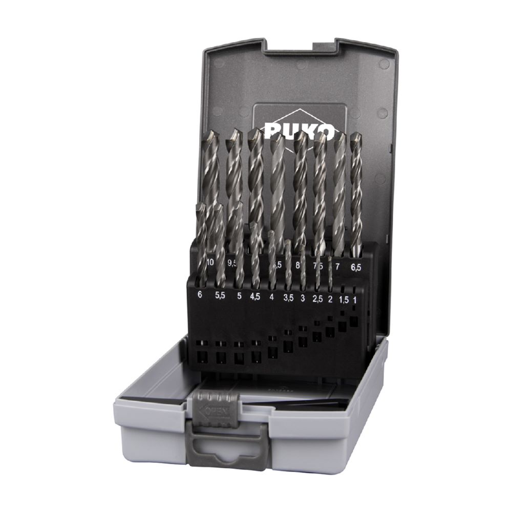 Produktbild Ruko Spiralbohrersatz 2,0 - 10,0 mmDIN 338 Typ N HSS-G TC in Kunststoffkassette ABS