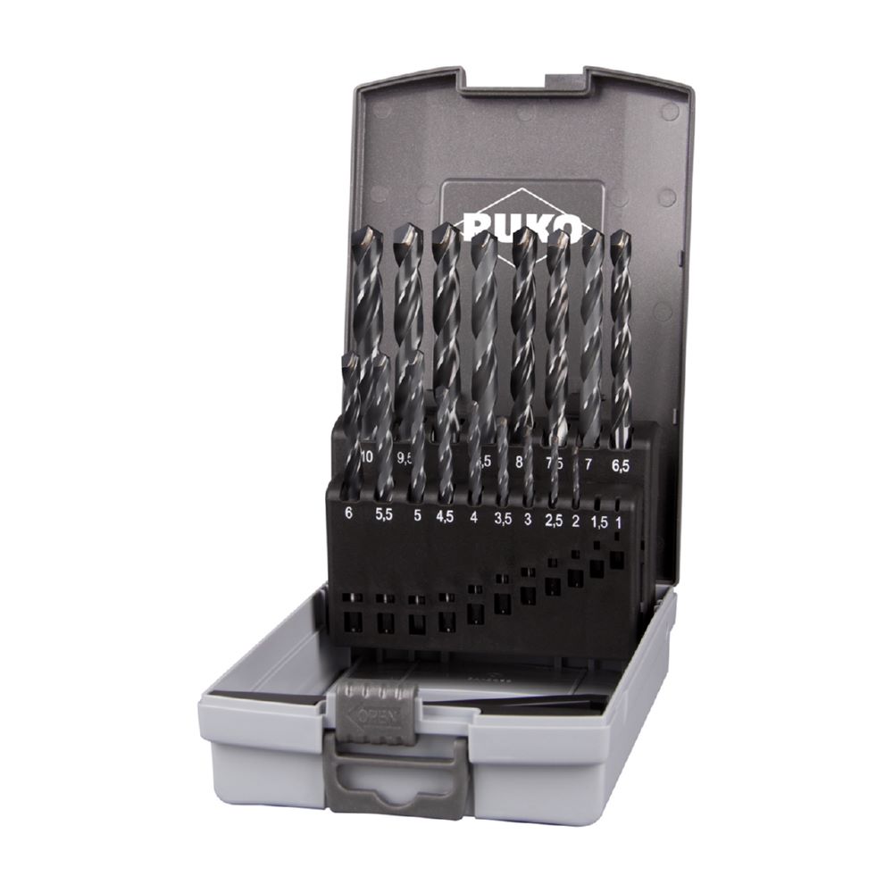 Produktbild Ruko Spiralbohrersatz DIN 338 Typ N HSS-G TC in Kunststoffkassette ABS 2,0 - 10,0 mm