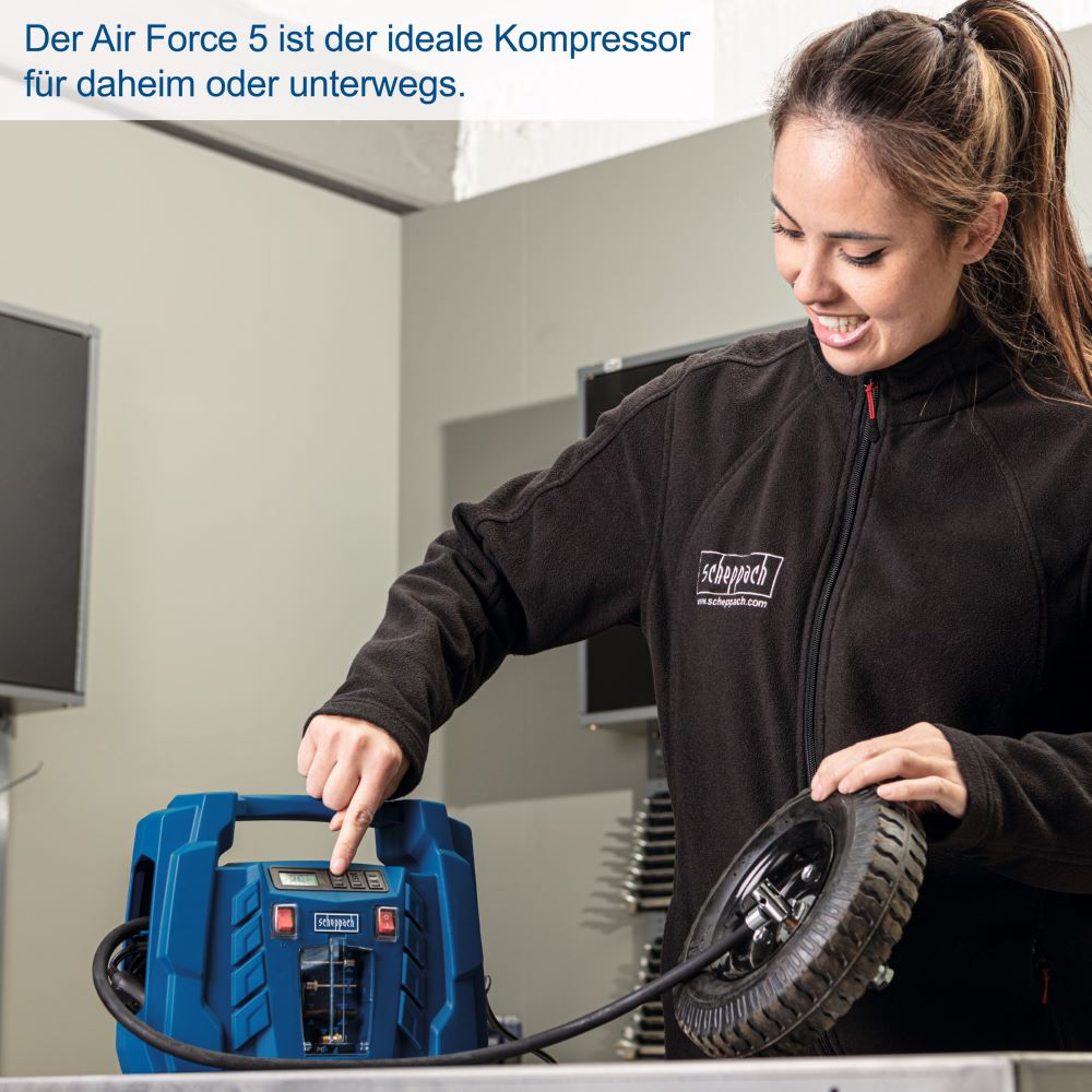 Produktbild Scheppach Mobiler Kompressor 1100 W 8 bar AIR FORCE 5 bild 12