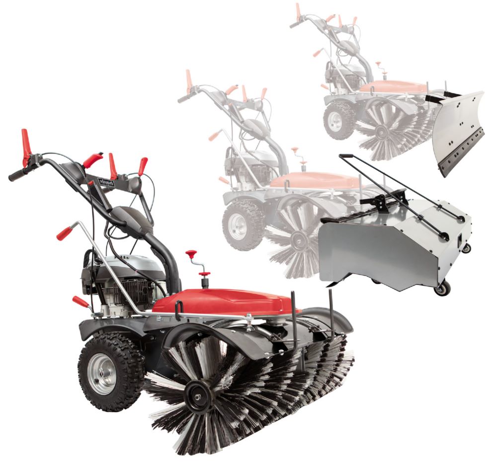 Produktbild Scheppach Benzin - Kehrmaschine inklusive Sammelbehälter Kehrbreite 100 cm 6,5 PS