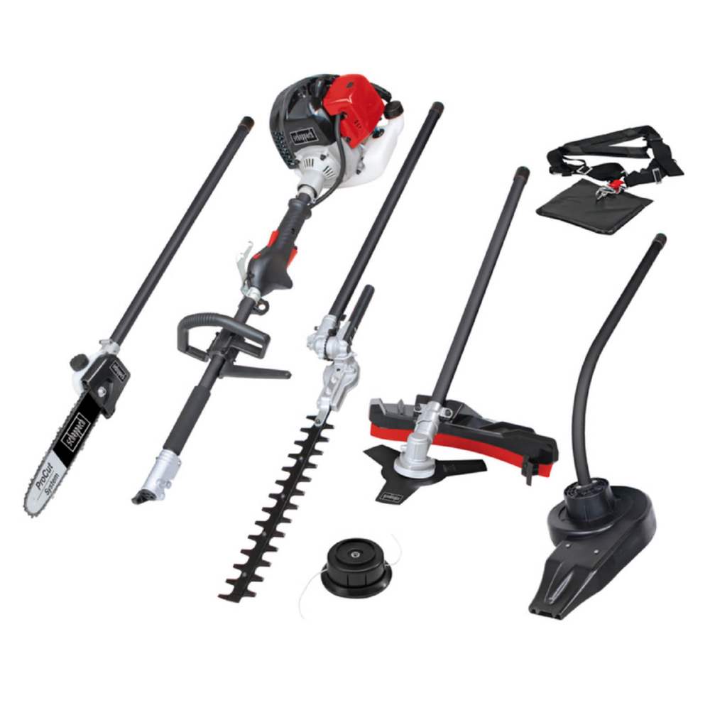 Produktbild Scheppach 5 in1 Benzin Multitool mit Schultergurt und Laubbläser 1,5 PS MTC42 5P