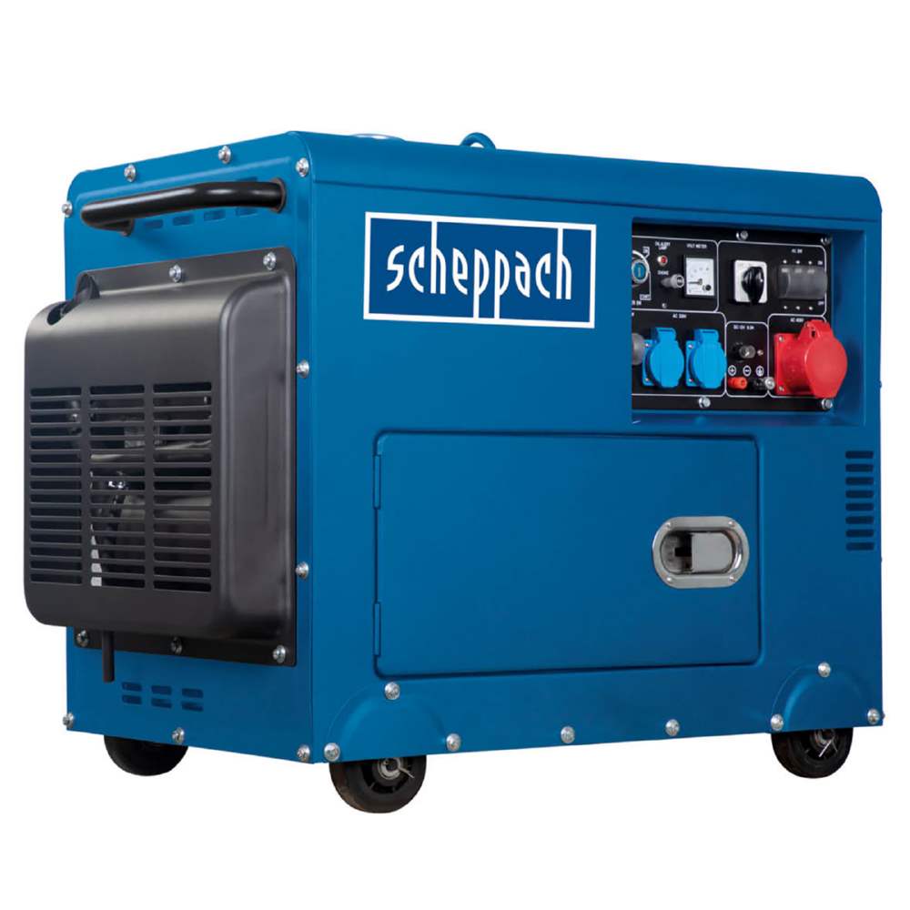Produktbild Scheppach Diesel Stromerzeuger 5000 Watt mit Elektro Start 2x230 Volt 1x400 Volt Anschluss