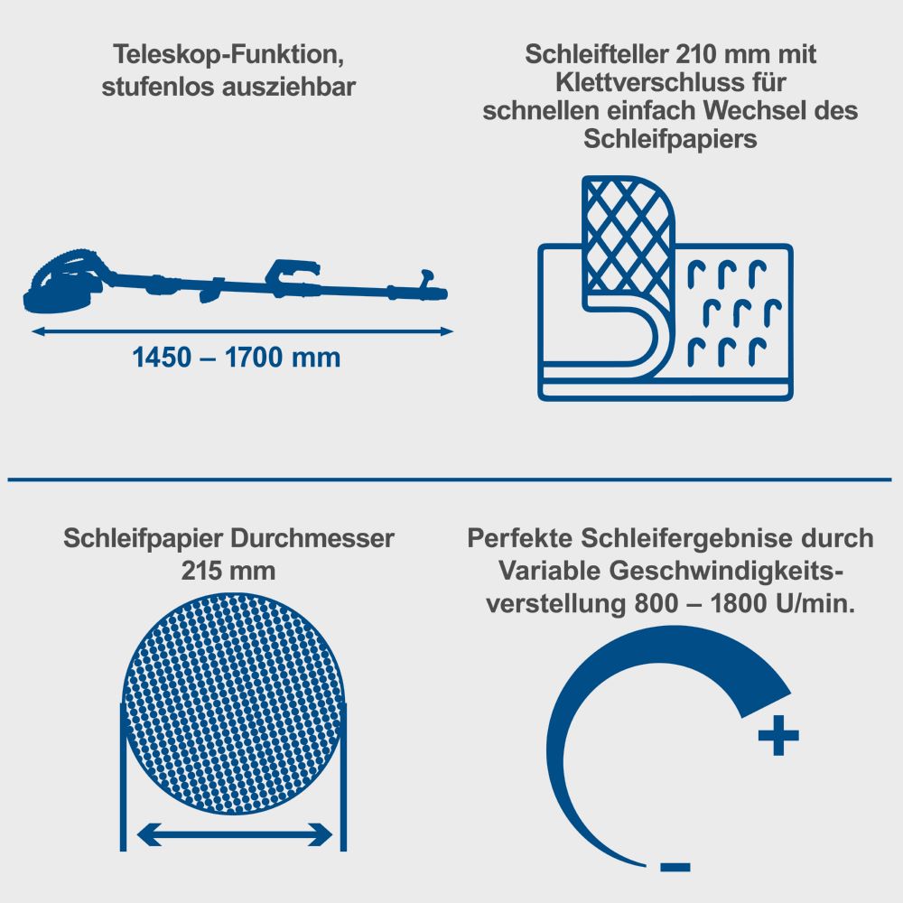 Produktbild Scheppach Wand- und Deckenschleifer 225 mm DS920x bild 5