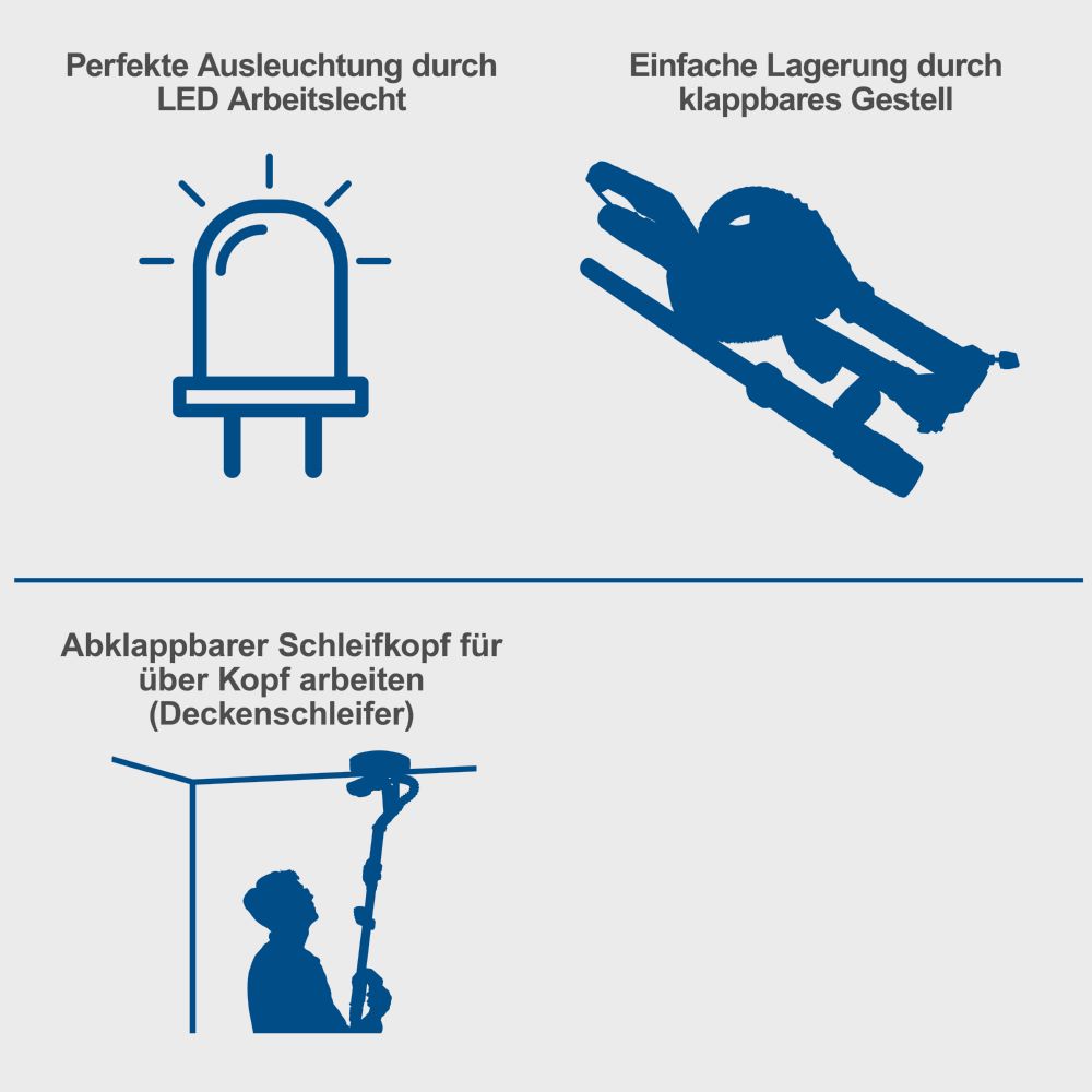 Produktbild Scheppach Wand- und Deckenschleifer 225 mm DS920x bild 6