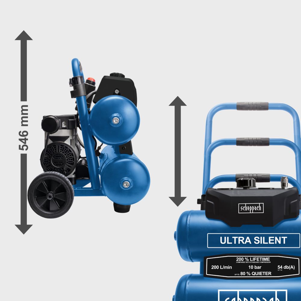 Produktbild Scheppach Silent-Kompressor 750 W HC20Si-Twin bild 11