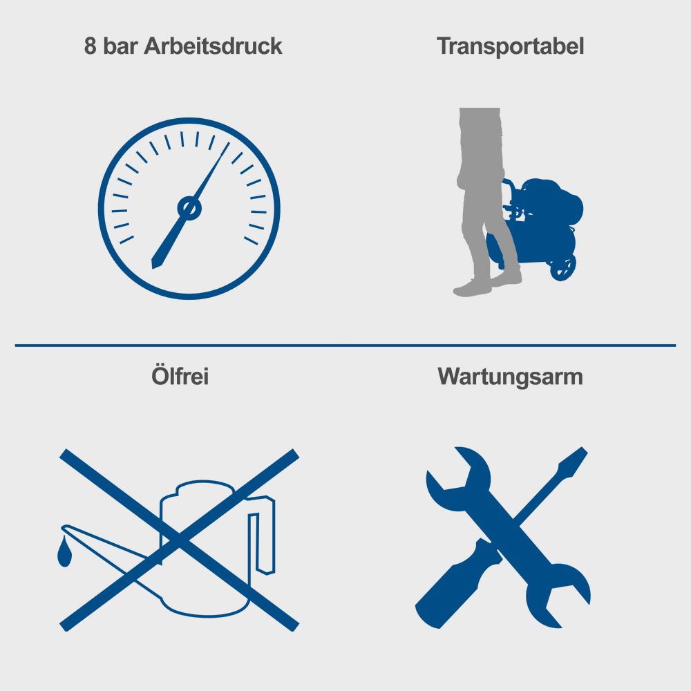 Produktbild Scheppach Kompressor 1100 W 8 bar HC30o inklusive Zubehör bild 7