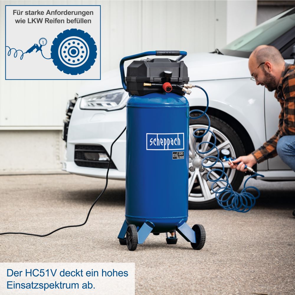Produktbild Scheppach KOMPRESSOR 50 Liter HC51V bild 8
