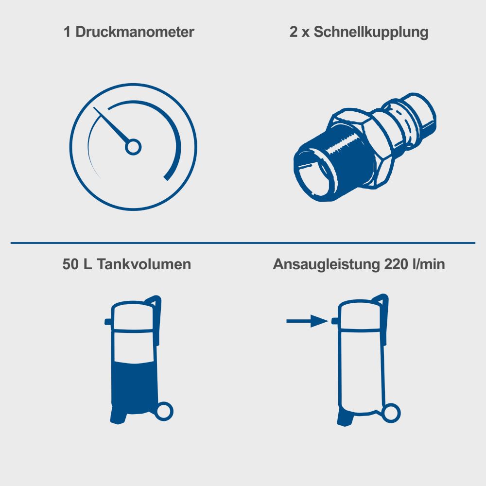 Produktbild Scheppach KOMPRESSOR 50 Liter HC51V bild 5