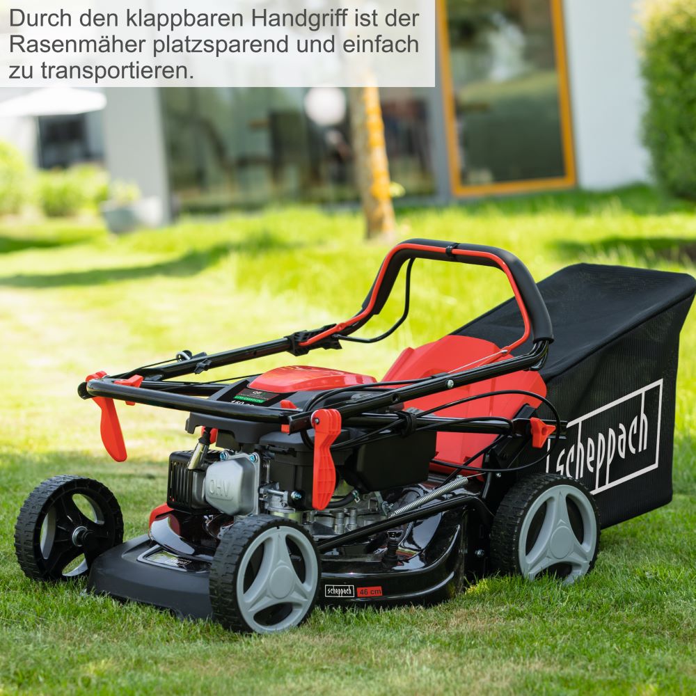 Produktbild Scheppach 6 in1 Benzin-Rasenmäher mit Radantrieb MS161-46 mit 3,5 PS / 2,6 kW bild 10