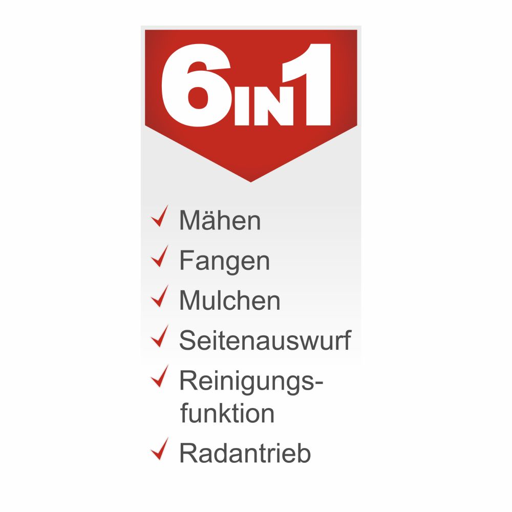 Produktbild Scheppach 6 in1 Benzin-Rasenmäher mit Radantrieb MS161-46 mit 3,5 PS / 2,6 kW bild 5