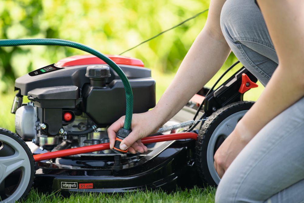 Produktbild Scheppach 6 in 1 Benzin-Rasenmäher mit Radantrieb MS173-51 4,5 PS bild 2