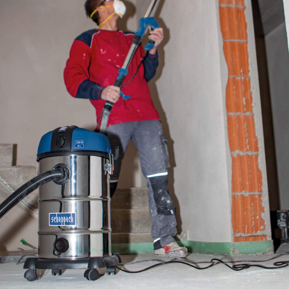 Produktbild Scheppach Premium Nass Trockensauger 30 Liter 1,3 kW mit Zubehör bild 2