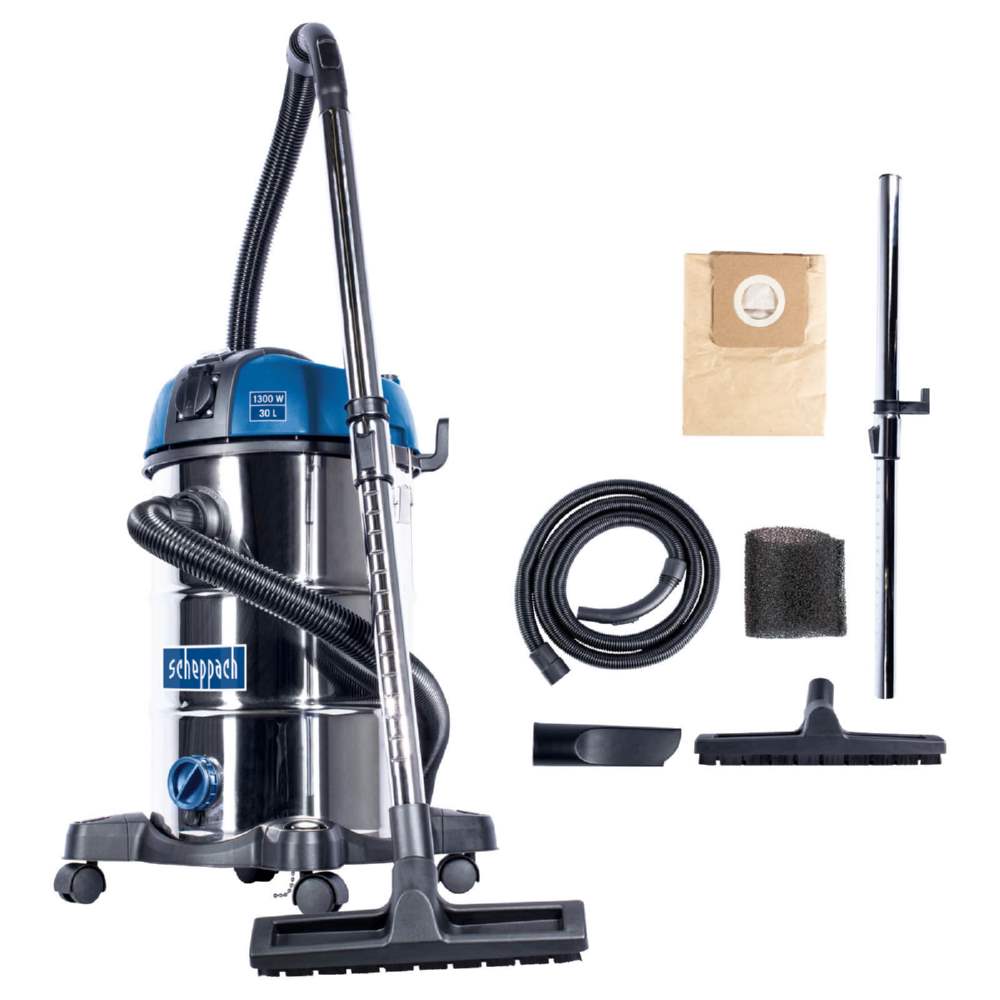 Produktbild Scheppach Premium Nass Trockensauger 30 Liter 1,3 kW mit Zubehör bild 4