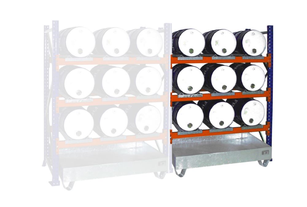 Produktbild Bauer Fassregal mit Auffangwanne 3005 feuerverzinkt 1430 x 1200 x 2000 mm