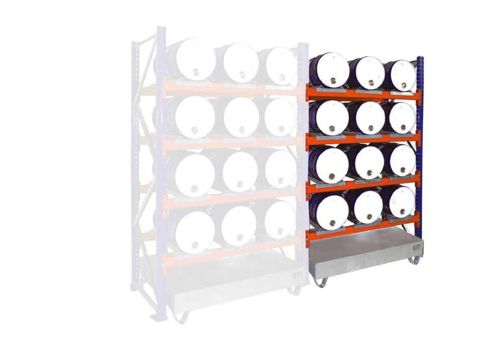 Produktbild Bauer Fassregal mit Auffangwanne 3007 feuerverzinkt 1430 x 1200 x 2500 mm