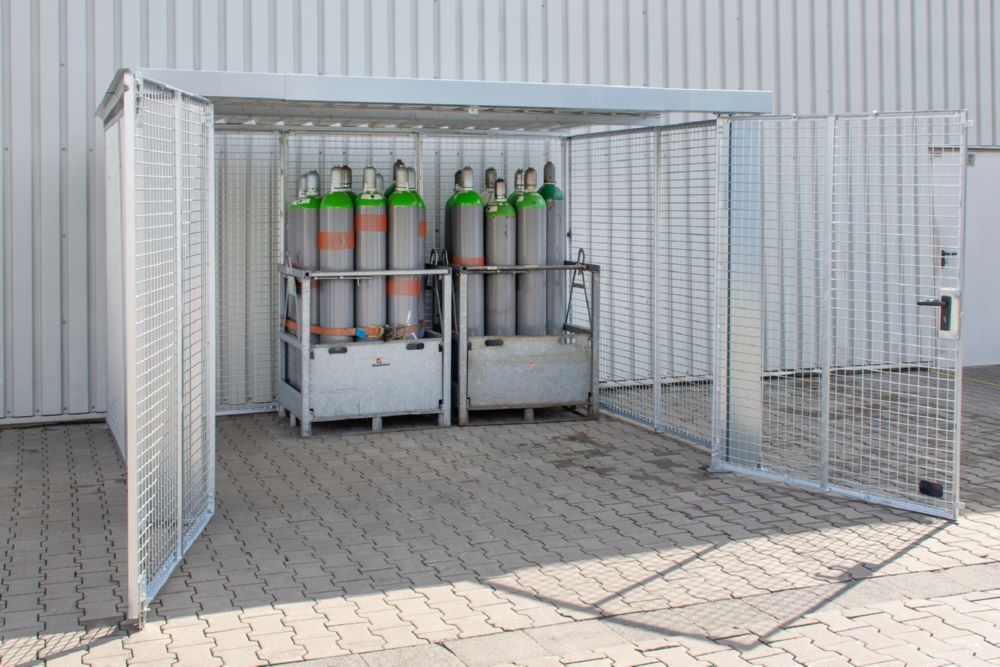 Produktbild Bauer Gasflaschen Container GFC-M6/D-DF feuerverzinkt 3560 x 2810 x 2190 mm bild 2