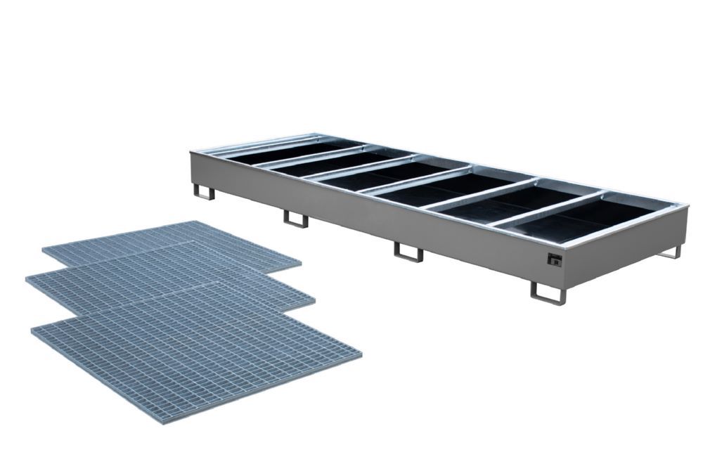 Produktbild Bauer Regalwanne mit PE Einsatz RW GR 3600-3 PE mausgrau 3565 x 1315 x 360 mm bild 4