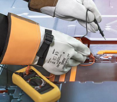 Produktbild elektroinstallation werbeblock elektrikerschutzhandschuhe