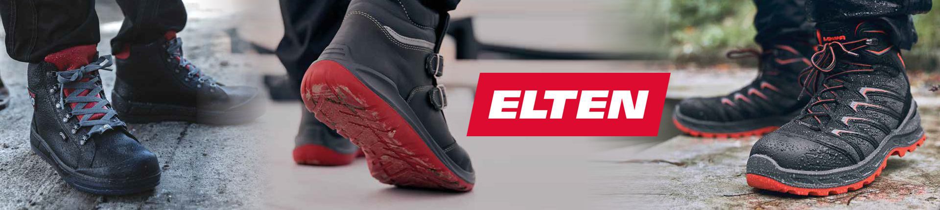 Bild Drei verschiedene Elten Sicherheitsschuh Modelle in Nahaufnahme