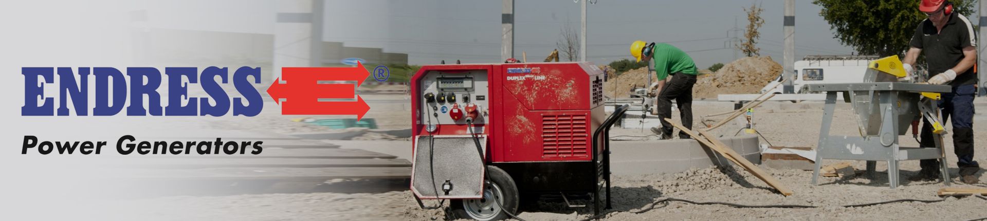 Bild Endress Stromerzeuger im Einsatz auf einer Baustelle