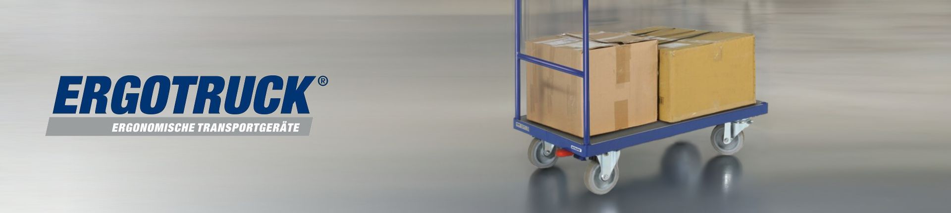 Bild Ergotruck Plattformwagen beladen mit zwei Paketen