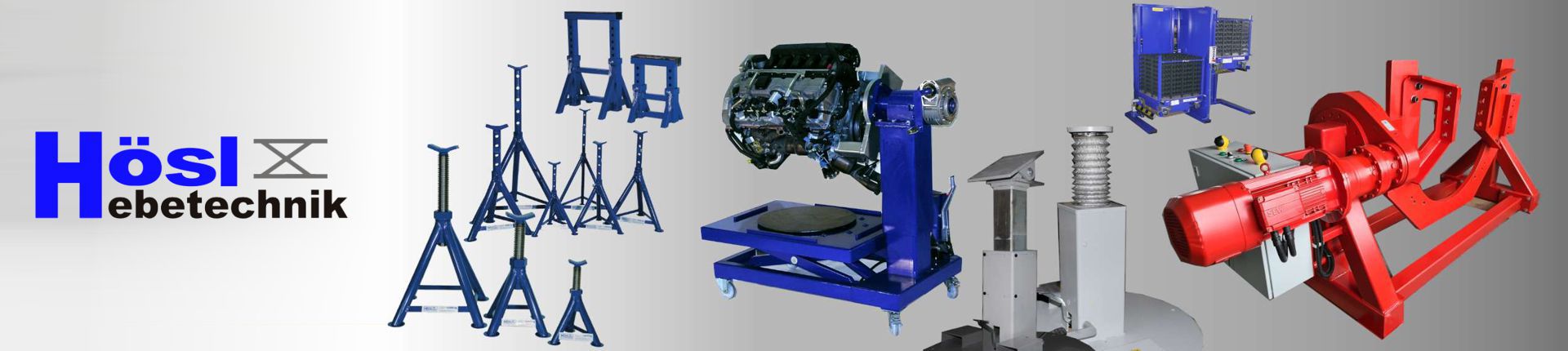 Bild Überblick über das Sortiment von Hösl Hebetechnik