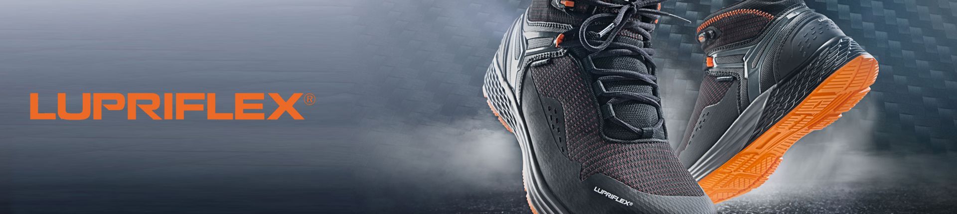 Bild Lupriflex Arbeitsschuhe 5-550 TECHNO MID vor grauem Hintergrund