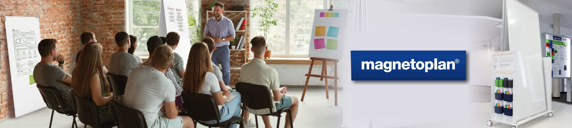 Bild Magnetoplan Produkte im Einsatz bei einem Vortrag