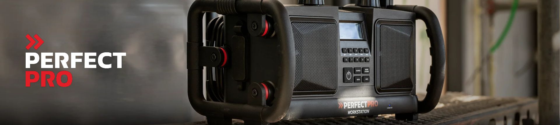 Bild Perfectpro Baustellenradio der Large Baureihe in Nahaufnahme