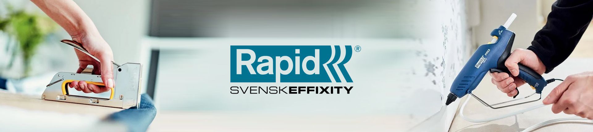Bild Rapid Handtacker und Rapid Heißklebepistole im Einsatz