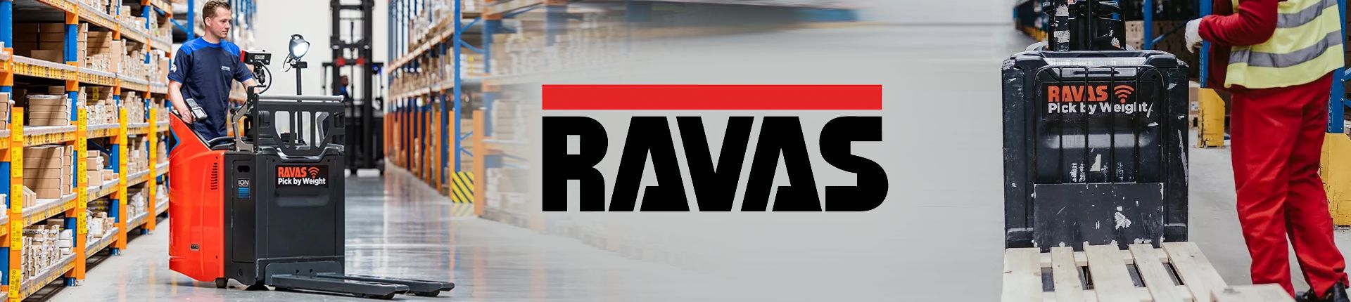 Bild Ravas Hubwagen im Einsatz in einem Hochregallager