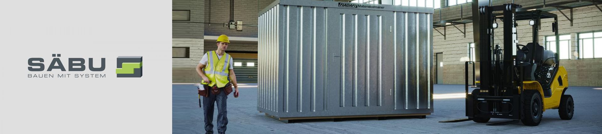 Bild Säbu Lagercontainer in einer Halle stehend