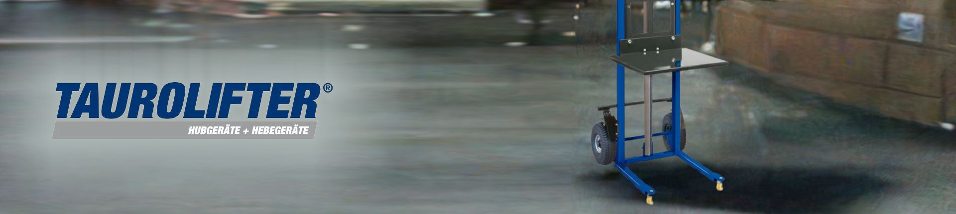 Bild Blauer Taurolifter Handhubwagen in einem Lager stehend