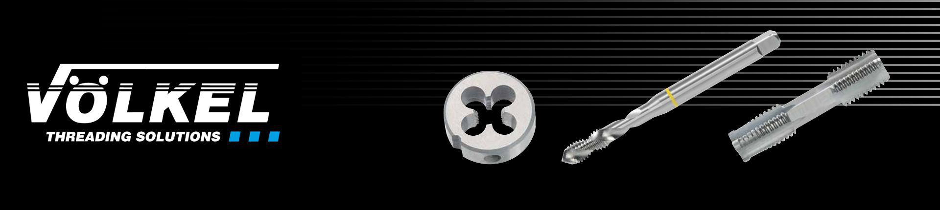 Bild Drei Völkel Werkzeugbeispiele auf schwerzem Hintergrund