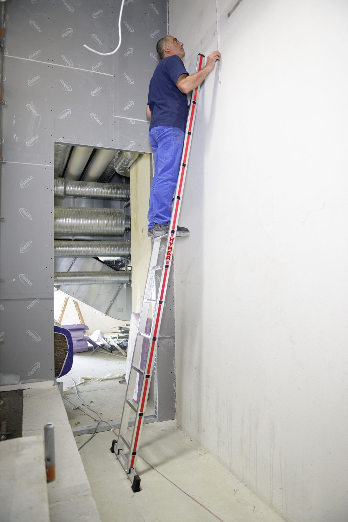 Produktbild hymer sprossenanlegeleiter 12 sprossen laenge 3,47 meter 401112 bild 2