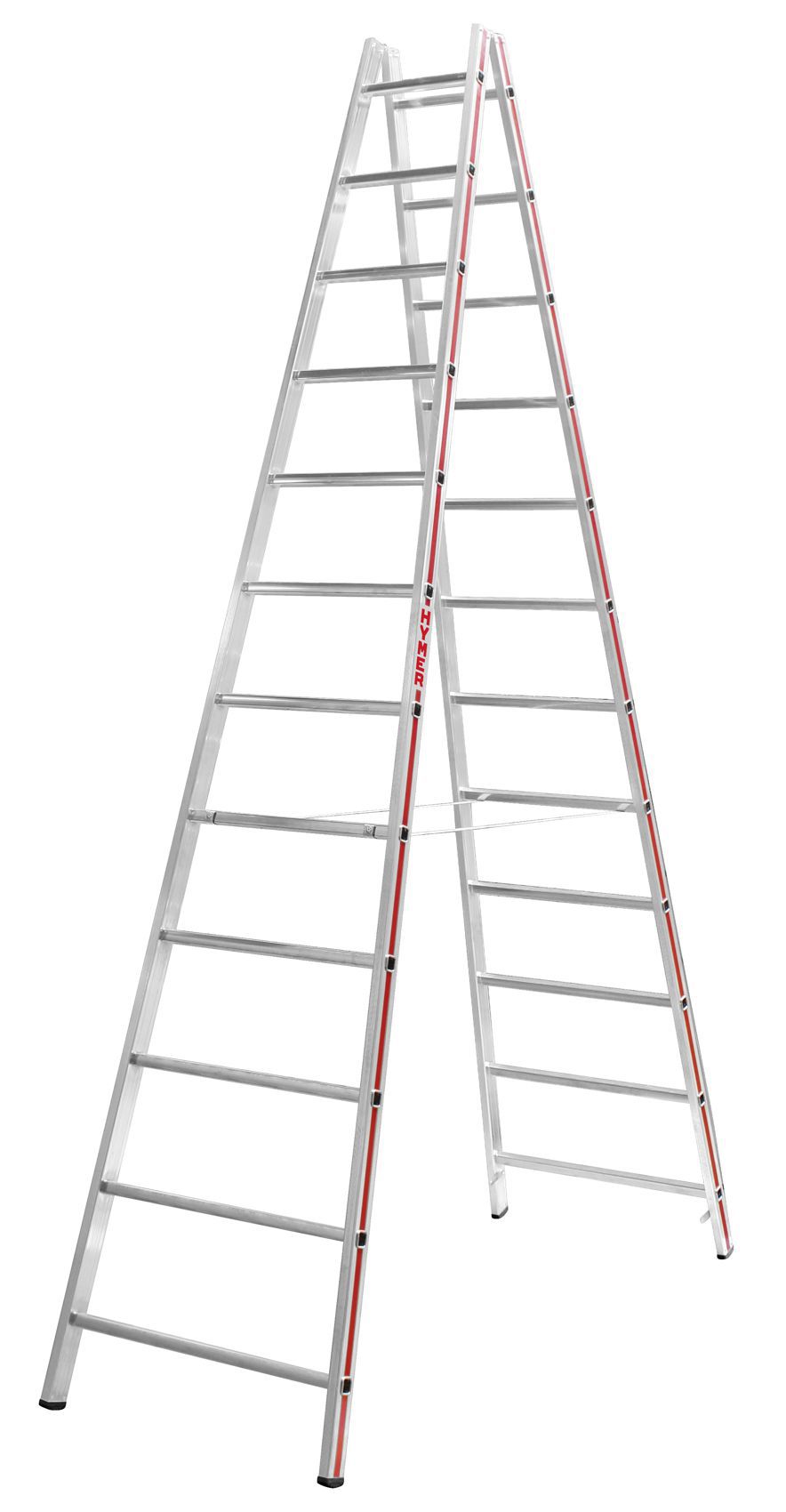 Produktbild Hymer Sprossenstehleiter 2 x 12 Sprossen 3,44 Meter lang