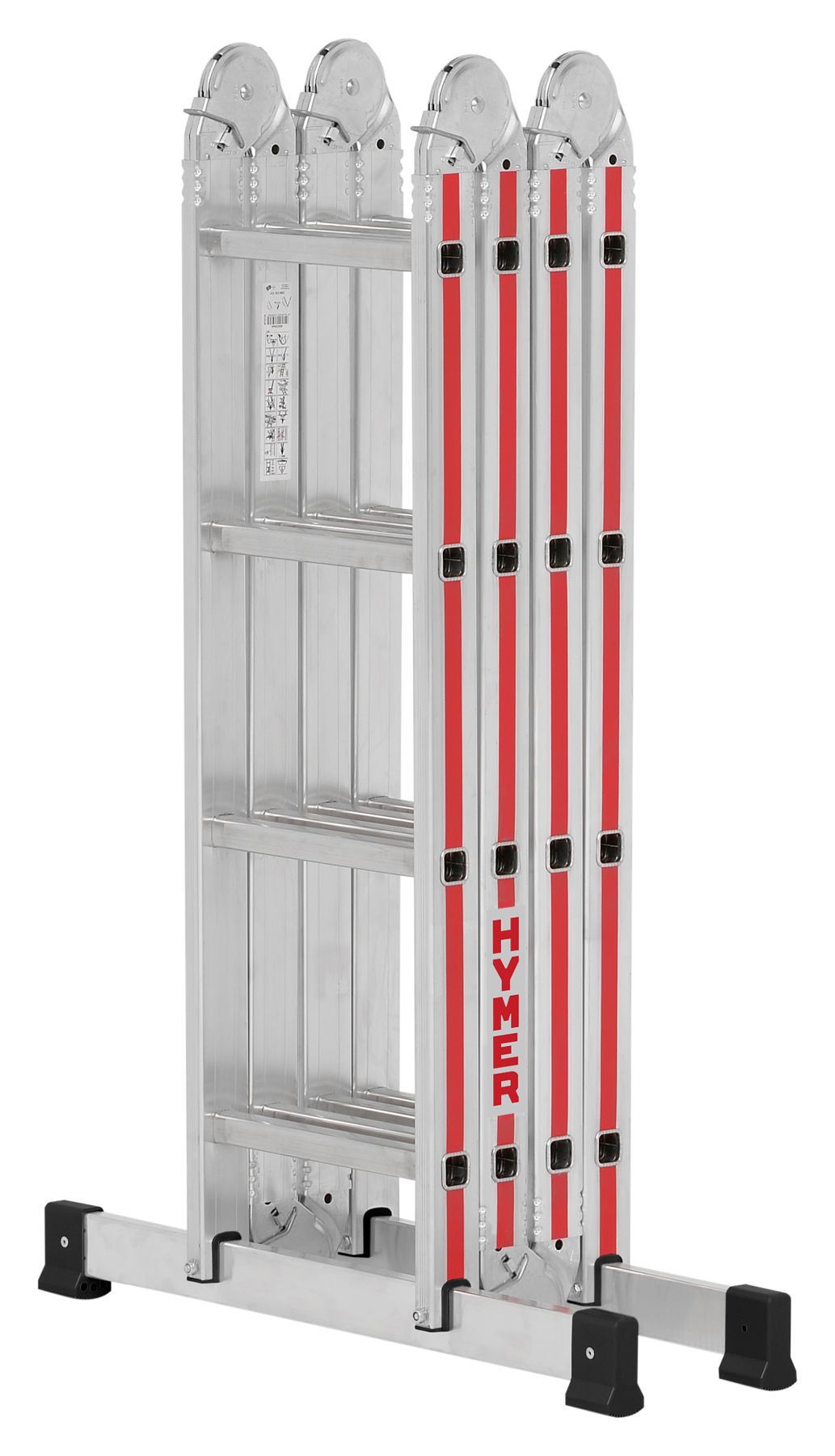 Produktbild Hymer Vielzweckleiter 4x 4 Sprossen Modell 404316 komplett zusammengeklappt zur Aufbewahrung bild 4