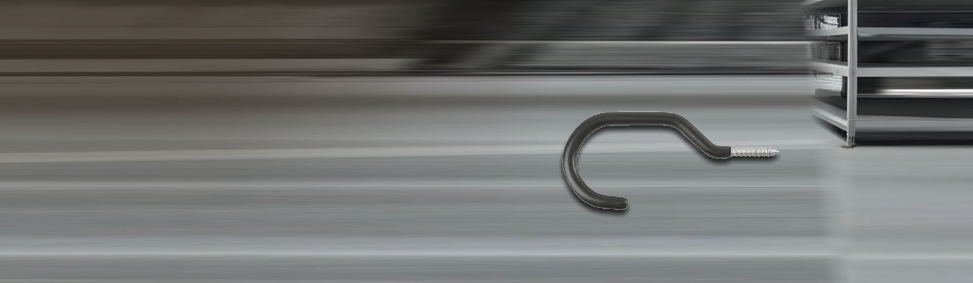 Alberts Schraubhaken mit schwarzer Gummierung bild