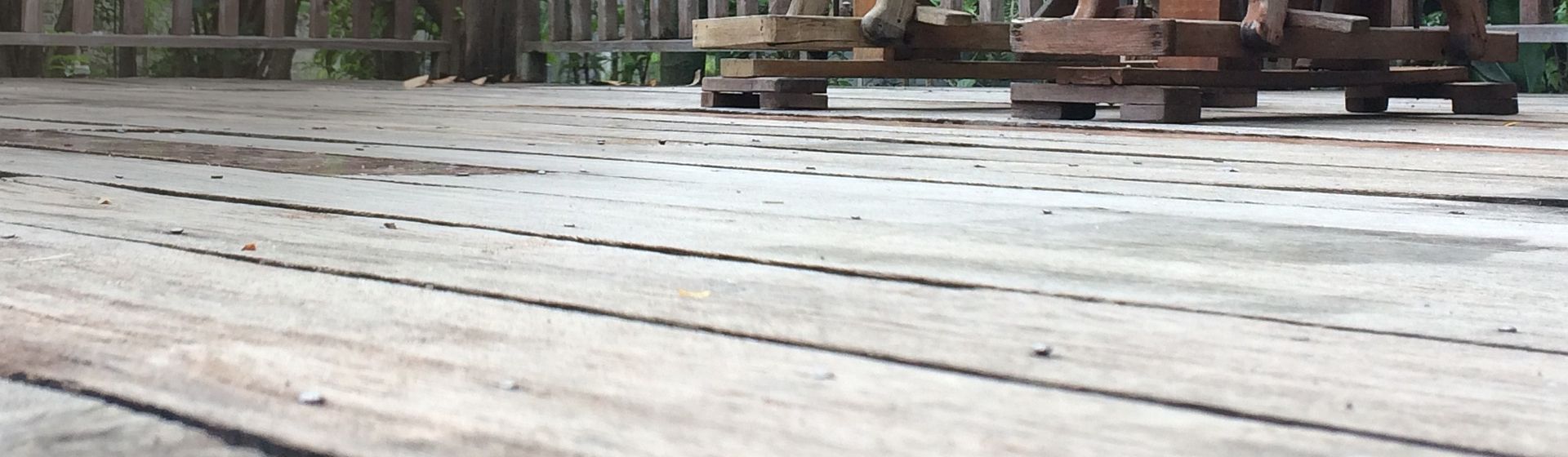 Holzboden einer Terrasse in Nahaufname bild