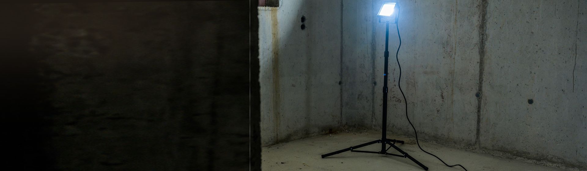 Brennenstuhl LED Stativstrahler JARO 7060 T im Einsatz auf einer Baustelle bild