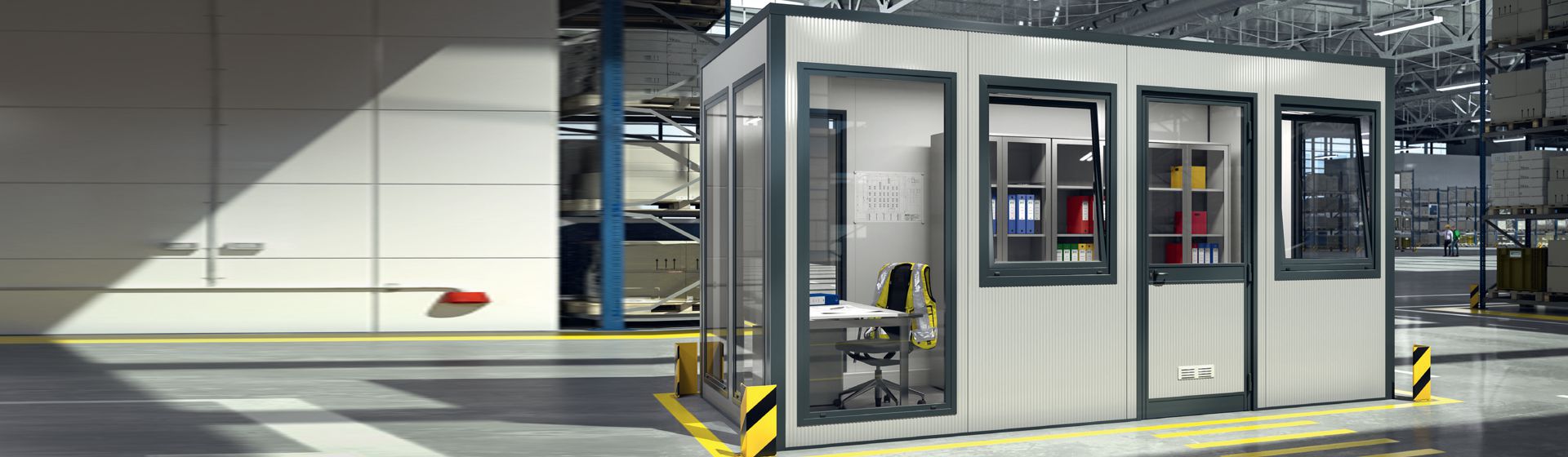 WSM Systemraum in einer Lagerhalle bild