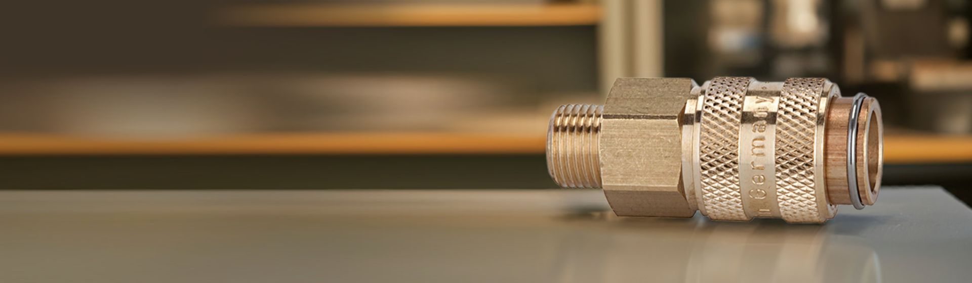 Riegeler Schnellverschlusskupplung NW 5, Messing blank, G 1/8 AG bild