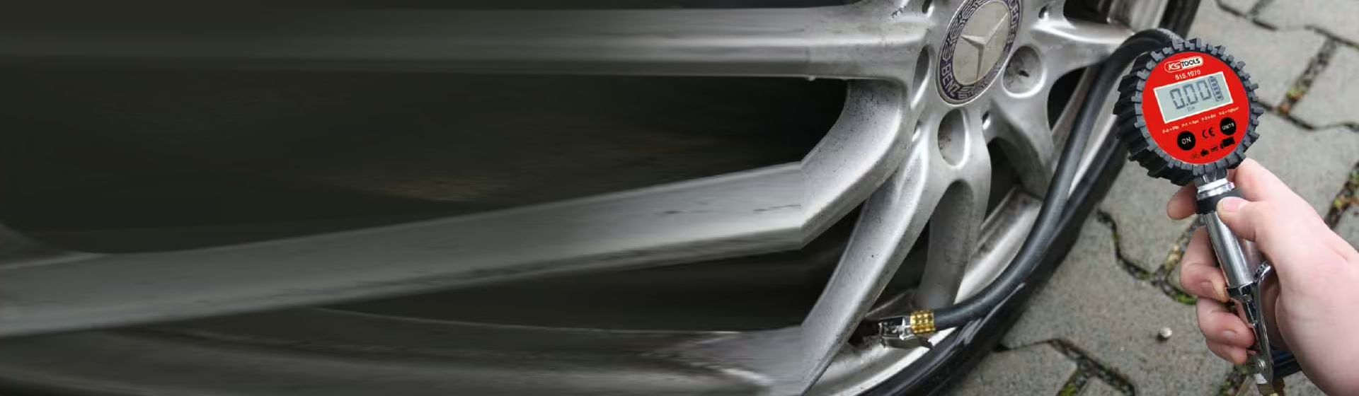 KS Tools Digitaler Druckluft Reifenfüllmesser 0 bis 14 bar bild