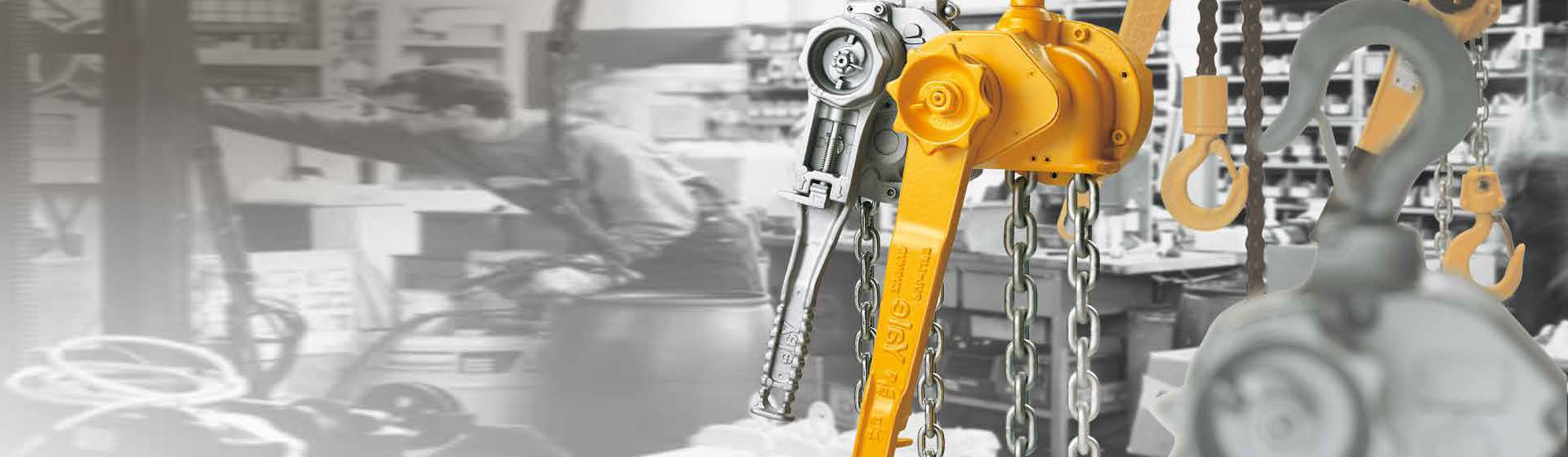 Yale Flaschenzug in Nahaufnahme bild