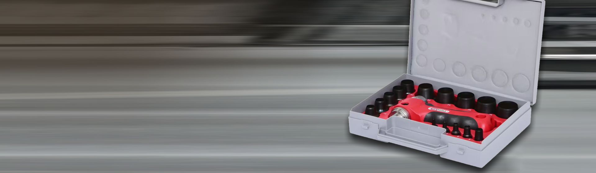 KS Tools Ring Stanzeisen Satz 16-tlg. In einem grauen Koffer bild