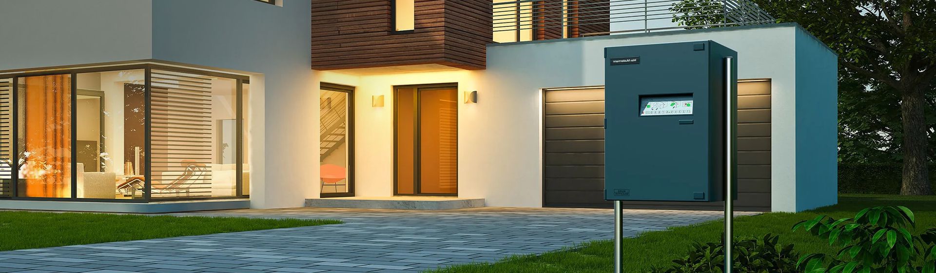 Burg Wächter Briefkasten vor einem Haus bild