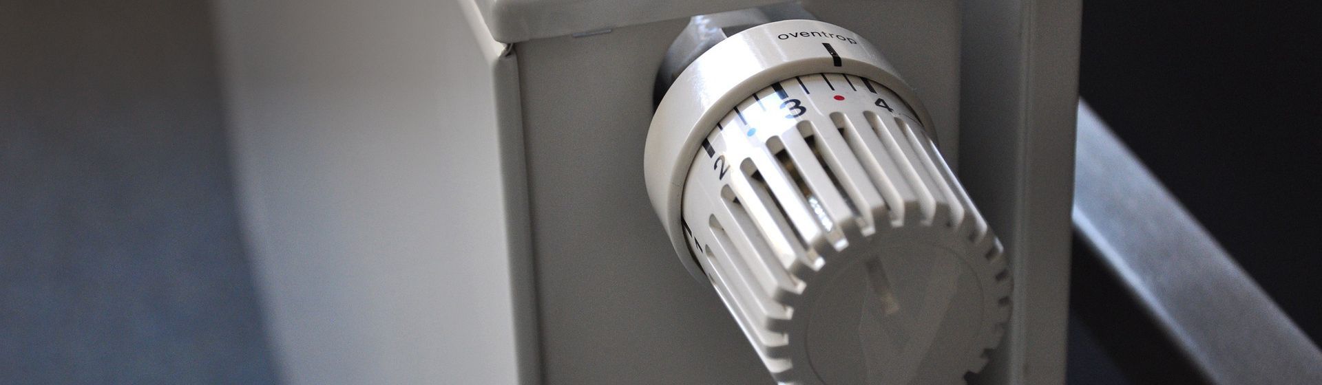 Heizkörperthermostat in Nahaufnahme bild