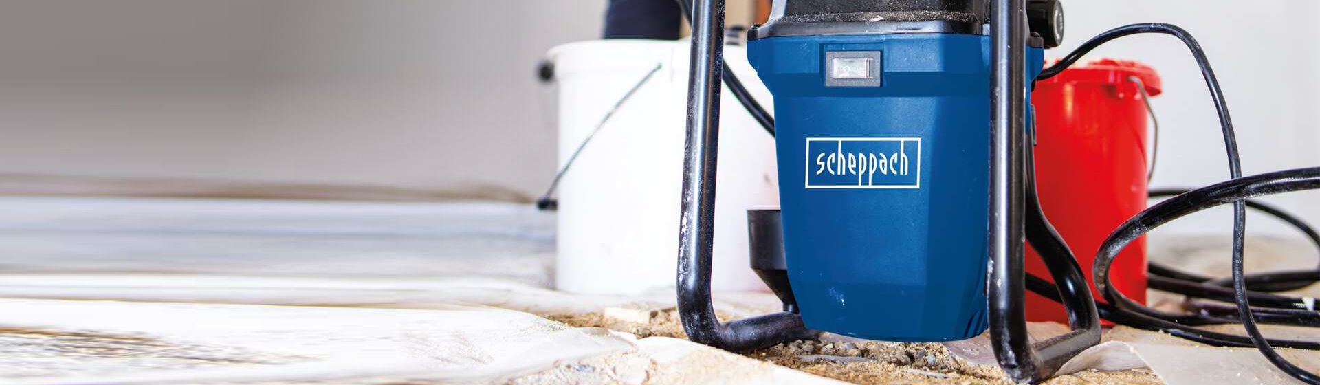 Farbsprühsystem von Scheppach auf einer Baustelle bild