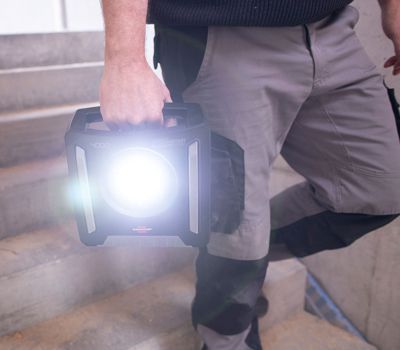 Produktbild maler und renovierungsbedarf werbeblock arbeitsleuchten